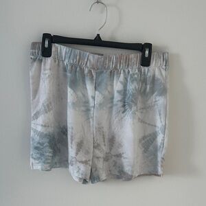 Z Supply Tie-Dye Athletic Shorts - Blue and Gray